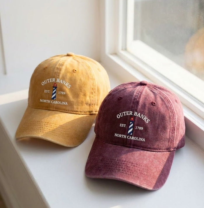 Outer Banks North Carolina Embroidered Cap – Lighthouse Dad Hat