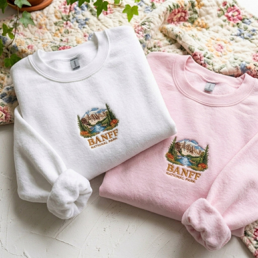 Banff National Park Embroidered Sweater – Trendy Comfort - photo 2