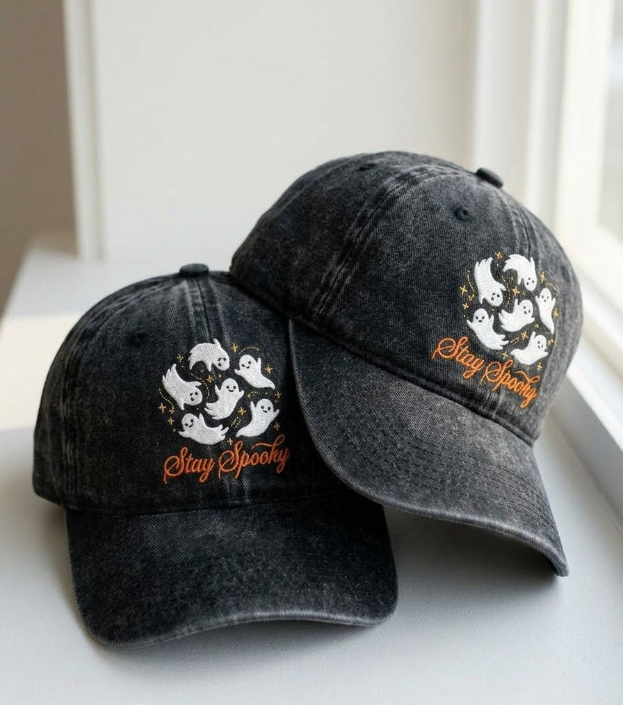 Stay Spooky Ghosts Embroidered Cap - view 4