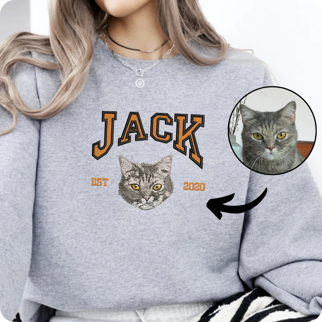 high quality custom cat sweater from photo