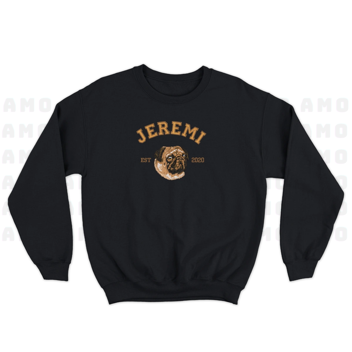 custom animal embroidery sweatshirt gift