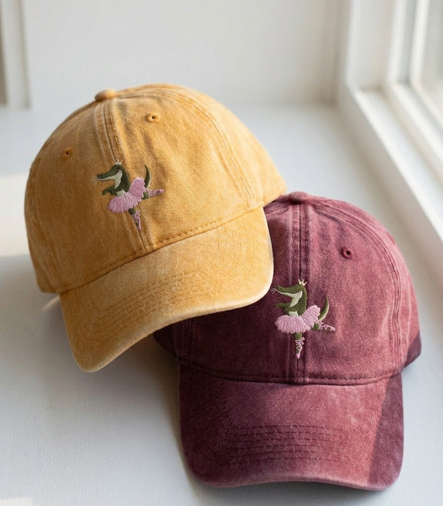Pink Ballerina Embroidered Cap - view 2