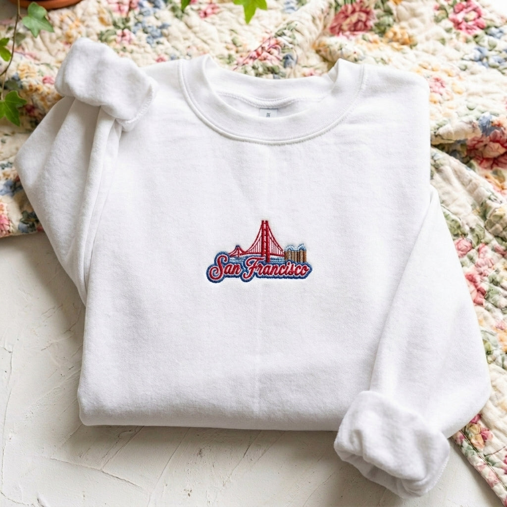 Golden Gate San Francisco Embroidered Sweater – Cozy Style - photo 2