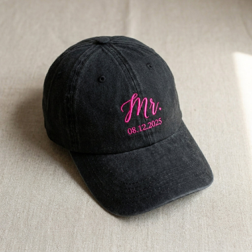 Mr & Mrs Embroidered Cap – Perfect for Newlyweds - photo 3