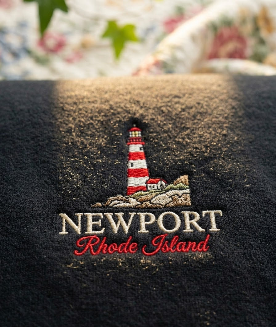 Newport Rhode Island Vintage Sweatshirt – Beach Embroidered Style - photo 3