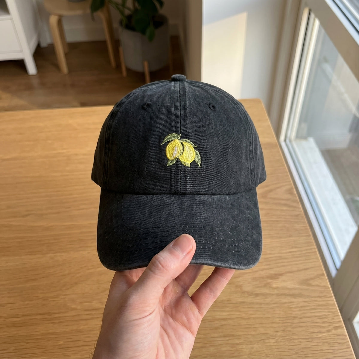 Lemon Branch Embroidered Cap – Trendy Streetwear Style - photo 3