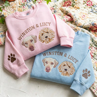 Winston & Lucy Embroidered Dog Portrait Sweatshirt - view 4