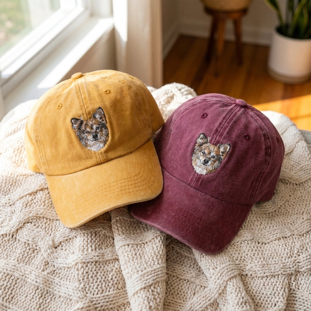 Dog Head Embroidered Cap – Trendy Streetwear Look - photo 1