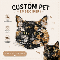 Custom full body pet embroidery file – dog and cat design – example 2