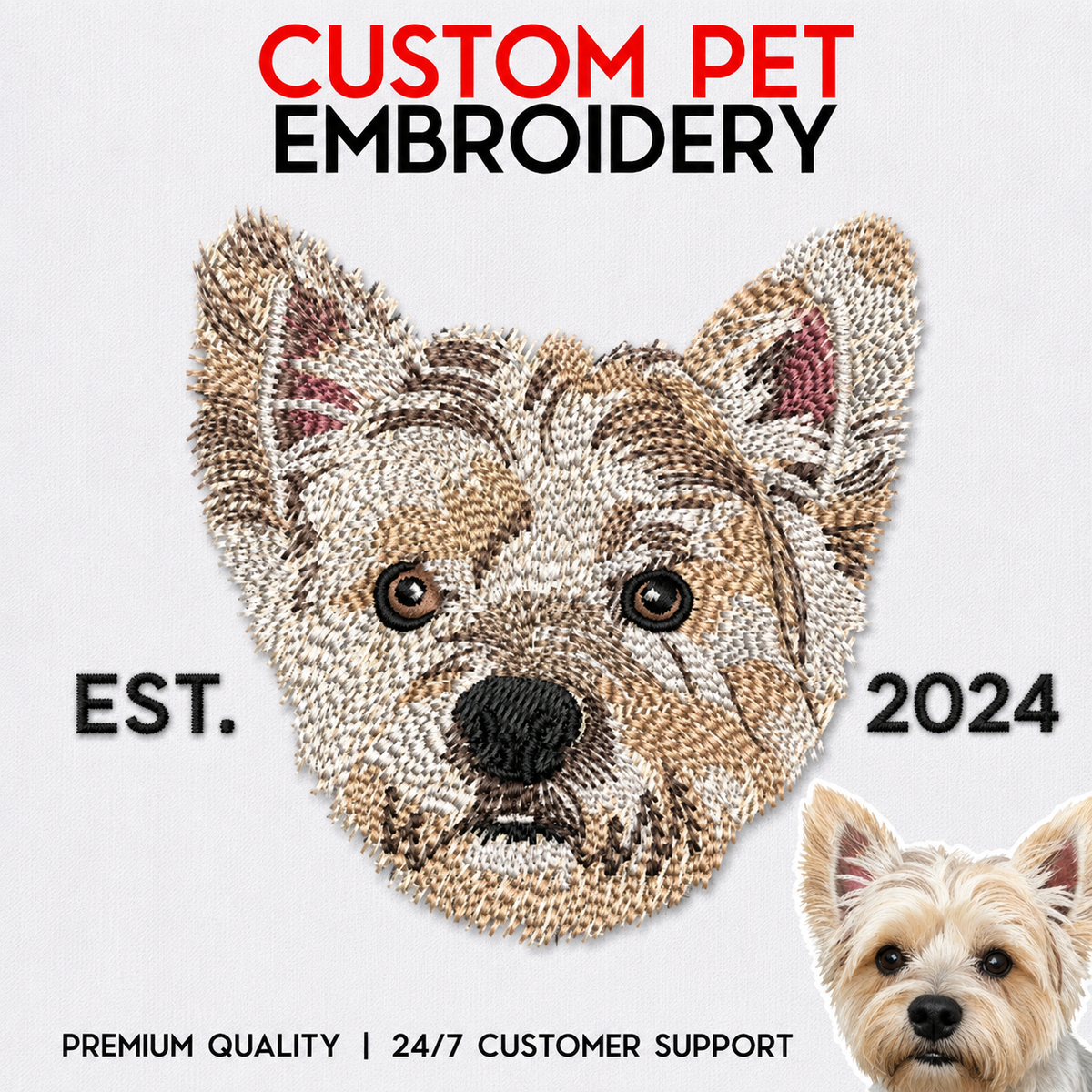 Custom Dog Embroidered Hoodie – Perfect for Pet Lovers - photo 5