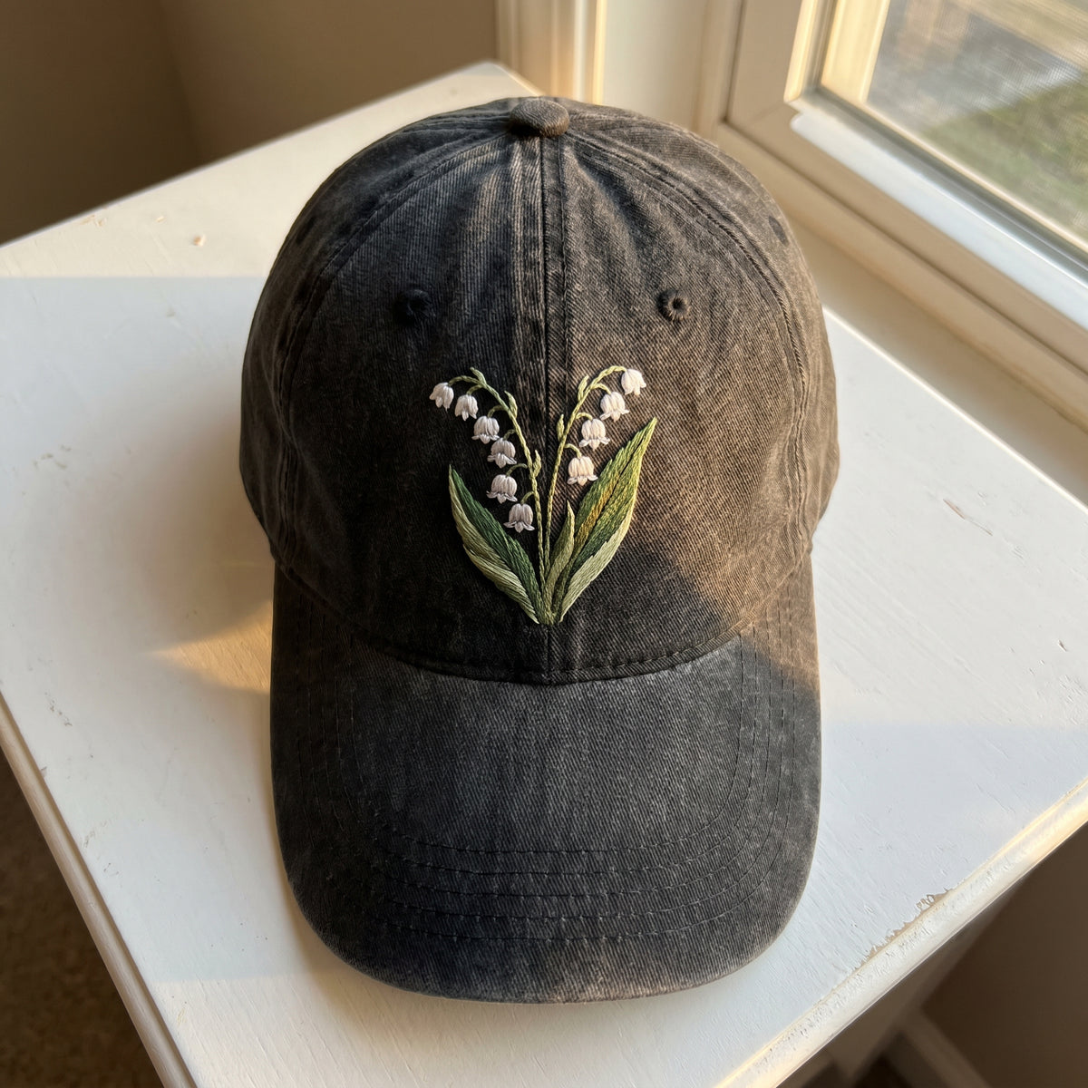 Lily of the Valley Embroidered Cap – Perfect for Garden Lovers - photo 3