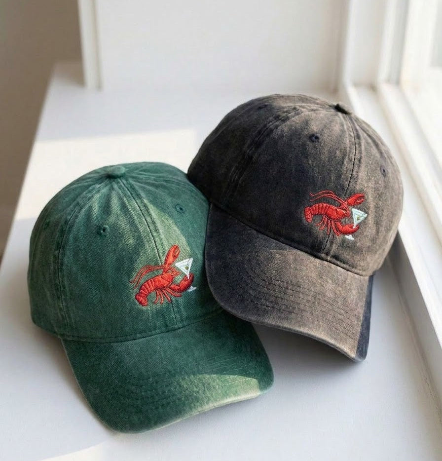 Lobster and Martini Embroidered Cap - view 3