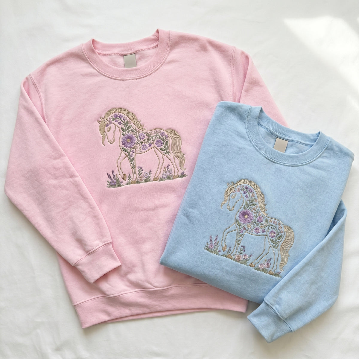 Floral Horse Embroidered Sweatshirt - view 4