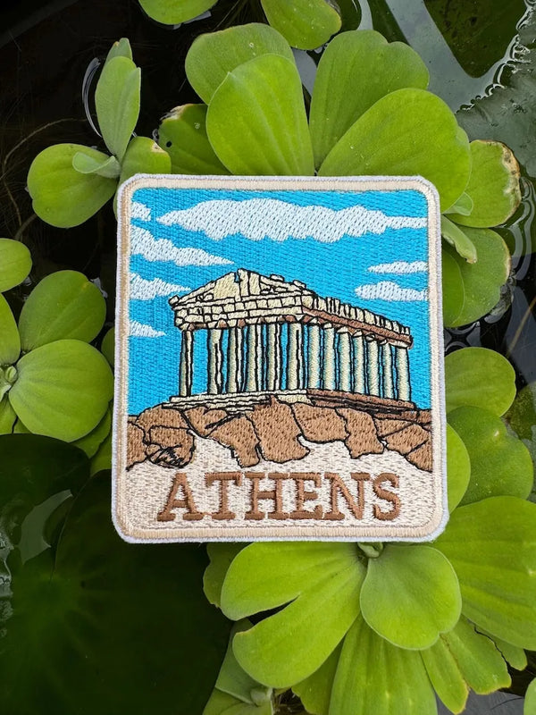 Athens Greece Patch: Embroidered Travel Souvenir Appliqué