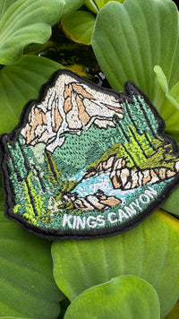 embroidered backpack patch kings canyon national park detail