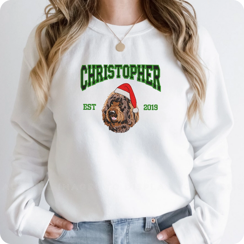 embroidered pet sweatshirt gift for dog lovers