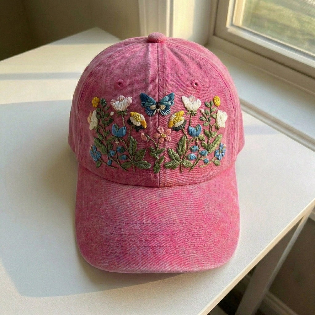 Personalized Floral Embroidered Cap – Unique Style Statement - photo 2