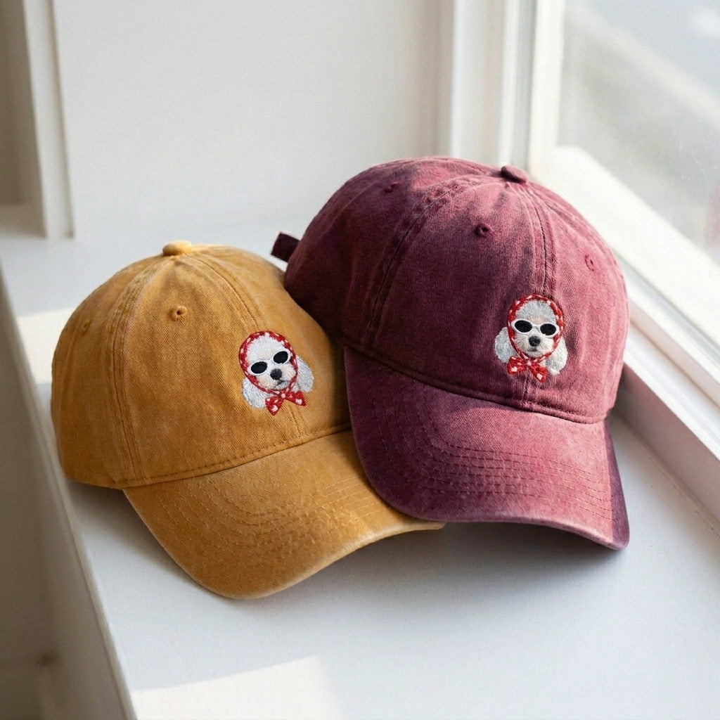 Dog in Bandana Embroidered Cap – Stylish & Fun - photo 2