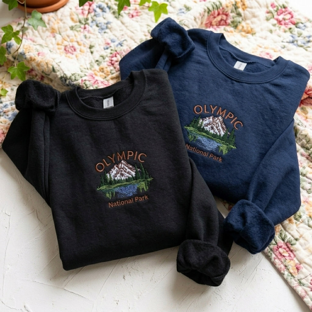 Olympic National Park Embroidered Sweater – Cozy Comfort - photo 3