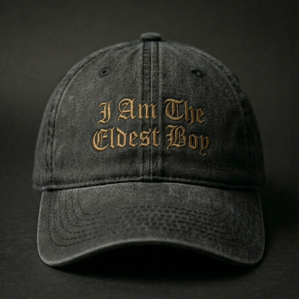 i am the eldest boy embroidered dad hat