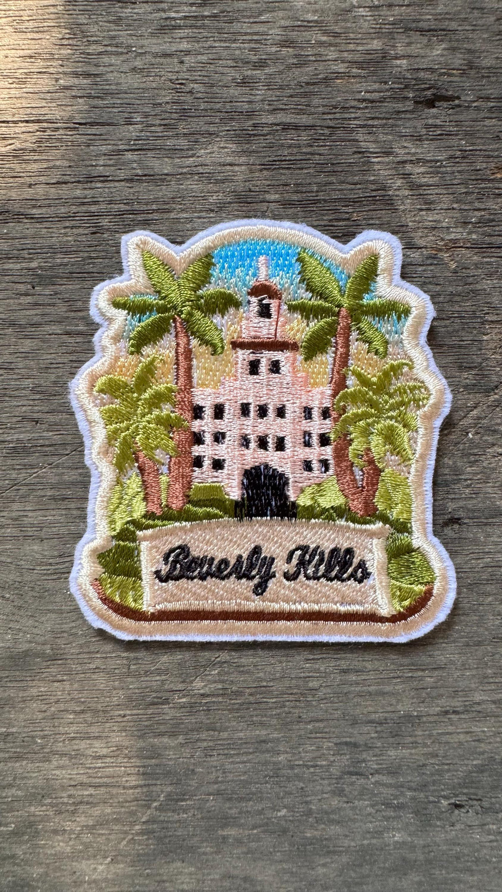 Beverly Hills Los Angeles Travel Patch – Embroidered Iron-On Souvenir