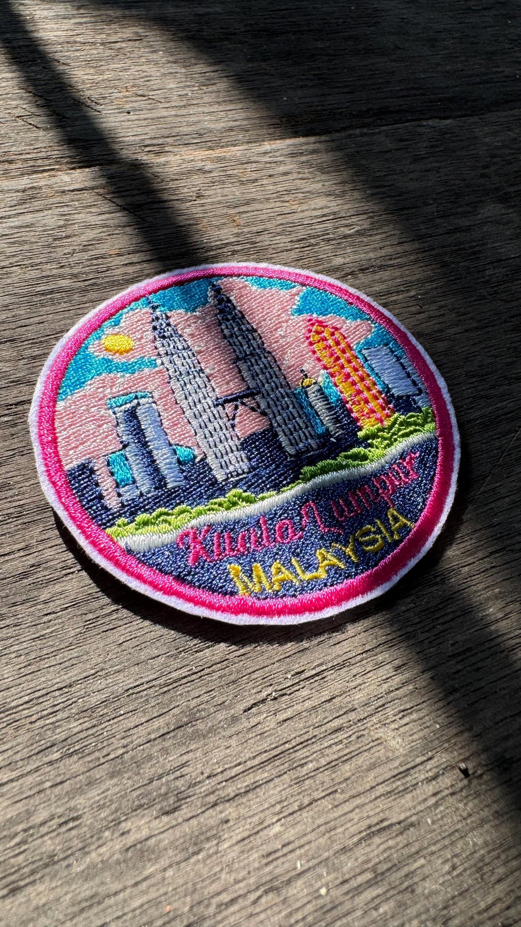 Petronas Towers Embroidery Patch: Kuala Lumpur Souvenir - Malaysia Travel Gift