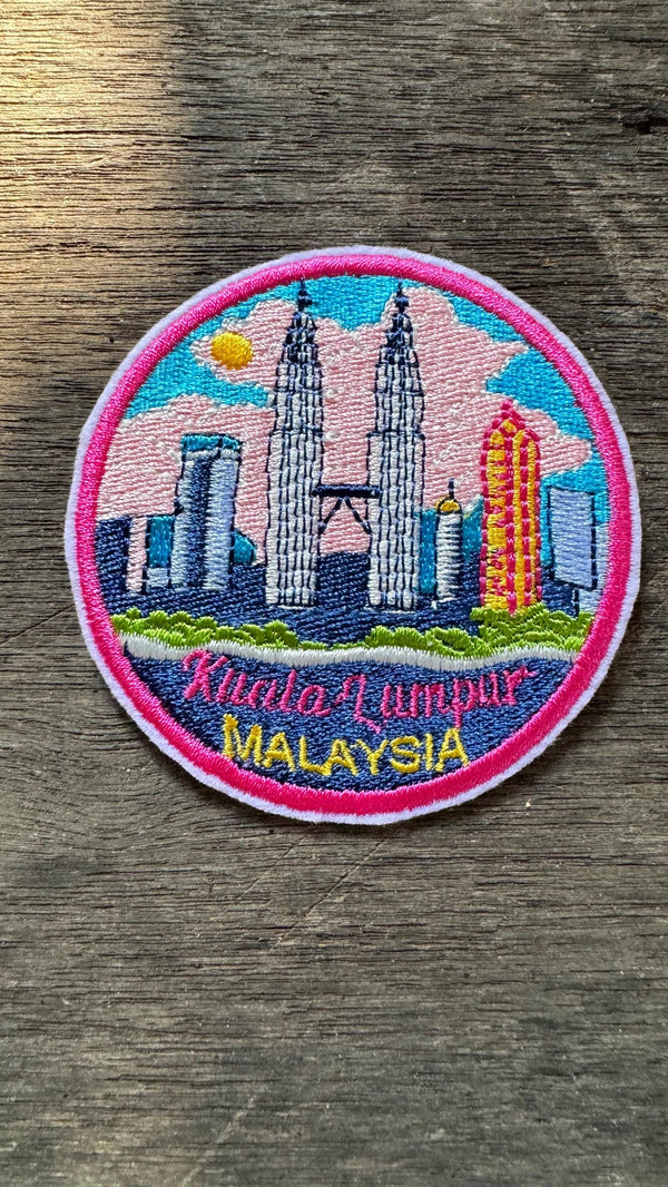 Petronas Towers Embroidery Patch: Kuala Lumpur Souvenir - Malaysia Travel Gift