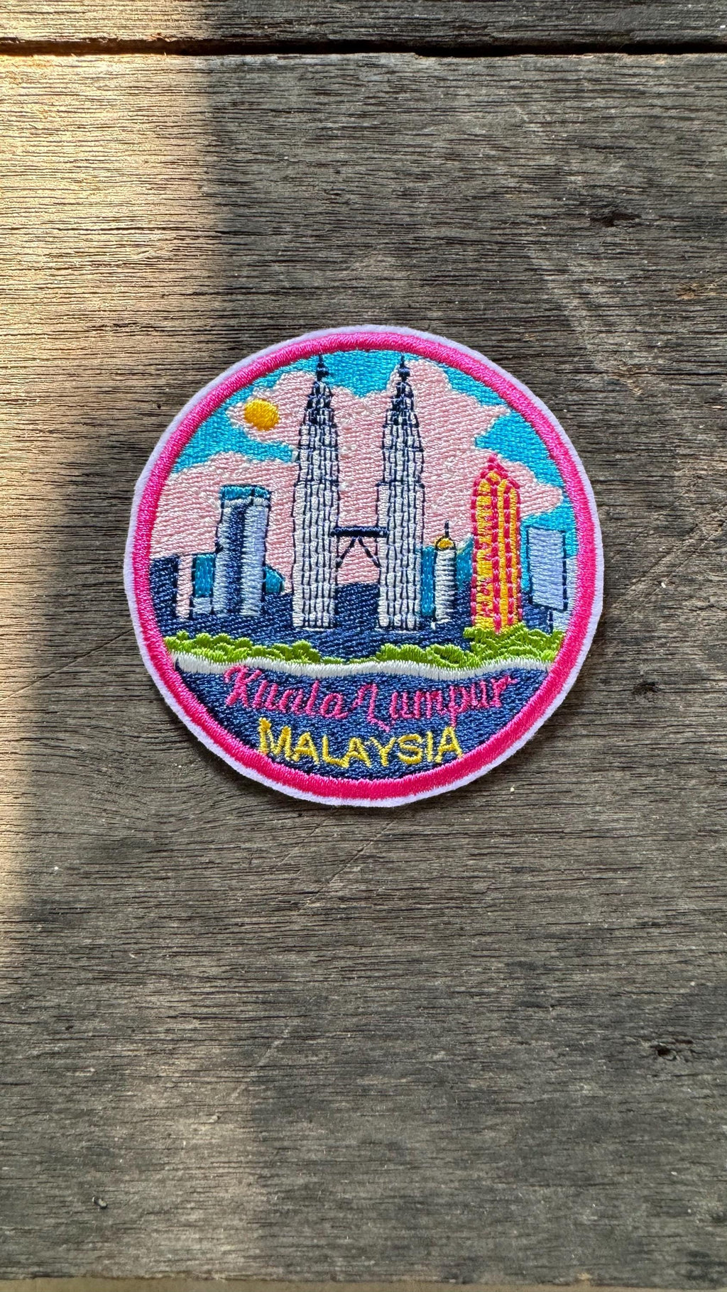 Petronas Towers Embroidery Patch: Kuala Lumpur Souvenir - Malaysia Travel Gift
