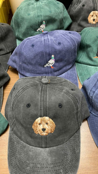 Custom Dog Embroidery Dad Hat - Personalized Pet Portrait Cap