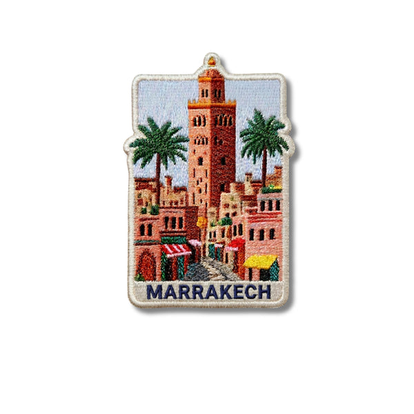 Marrakech Embroidered Patch – Iron-On Travel Souvenir Appliqué