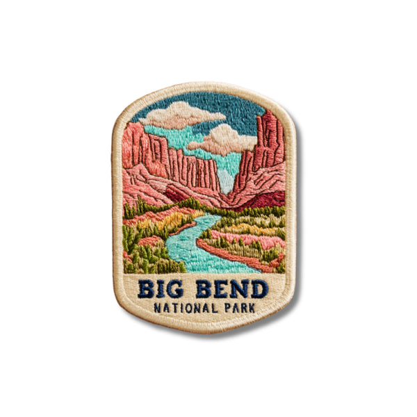 Big Bend National Park Embroidered Patch – Iron-On Travel Souvenir
