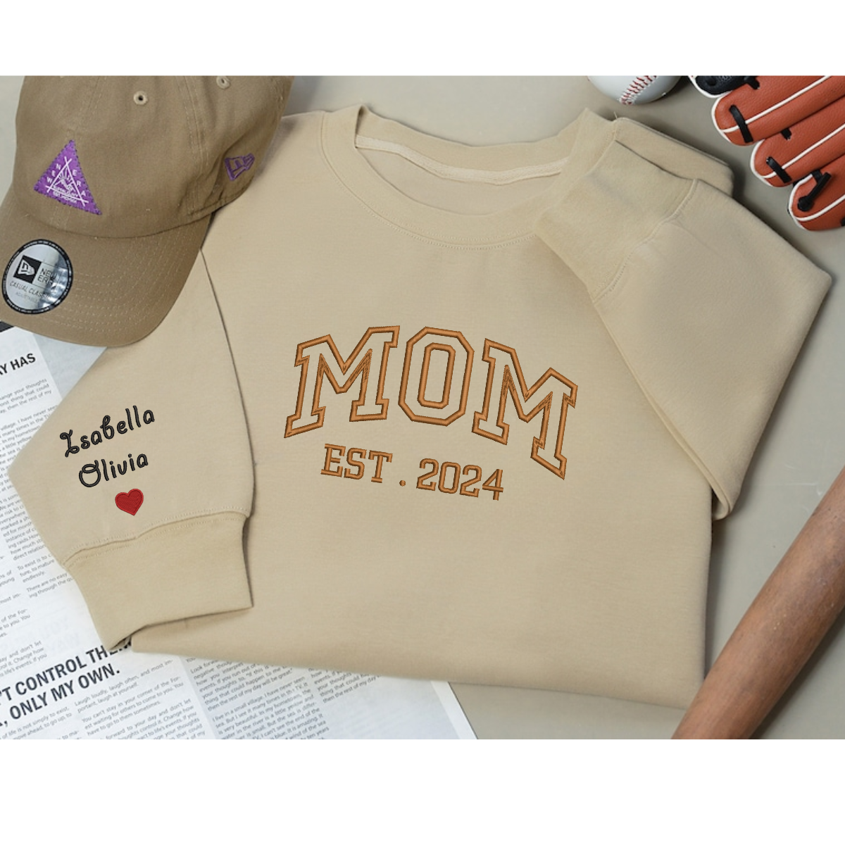 Custom MOM Sweatshirt With Date