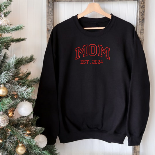 Custom MOM Sweatshirt With Date