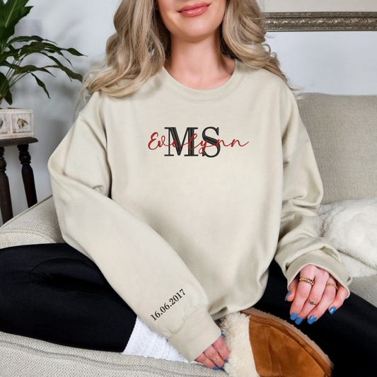 Custom Mrs. Embroidered Sweatshirt