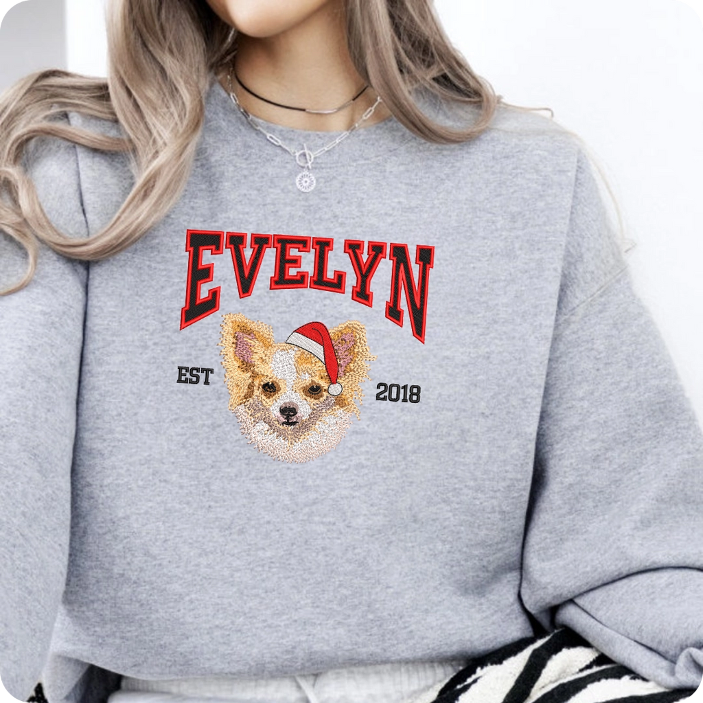 personalized dog lover sweatshirt custom embroidered