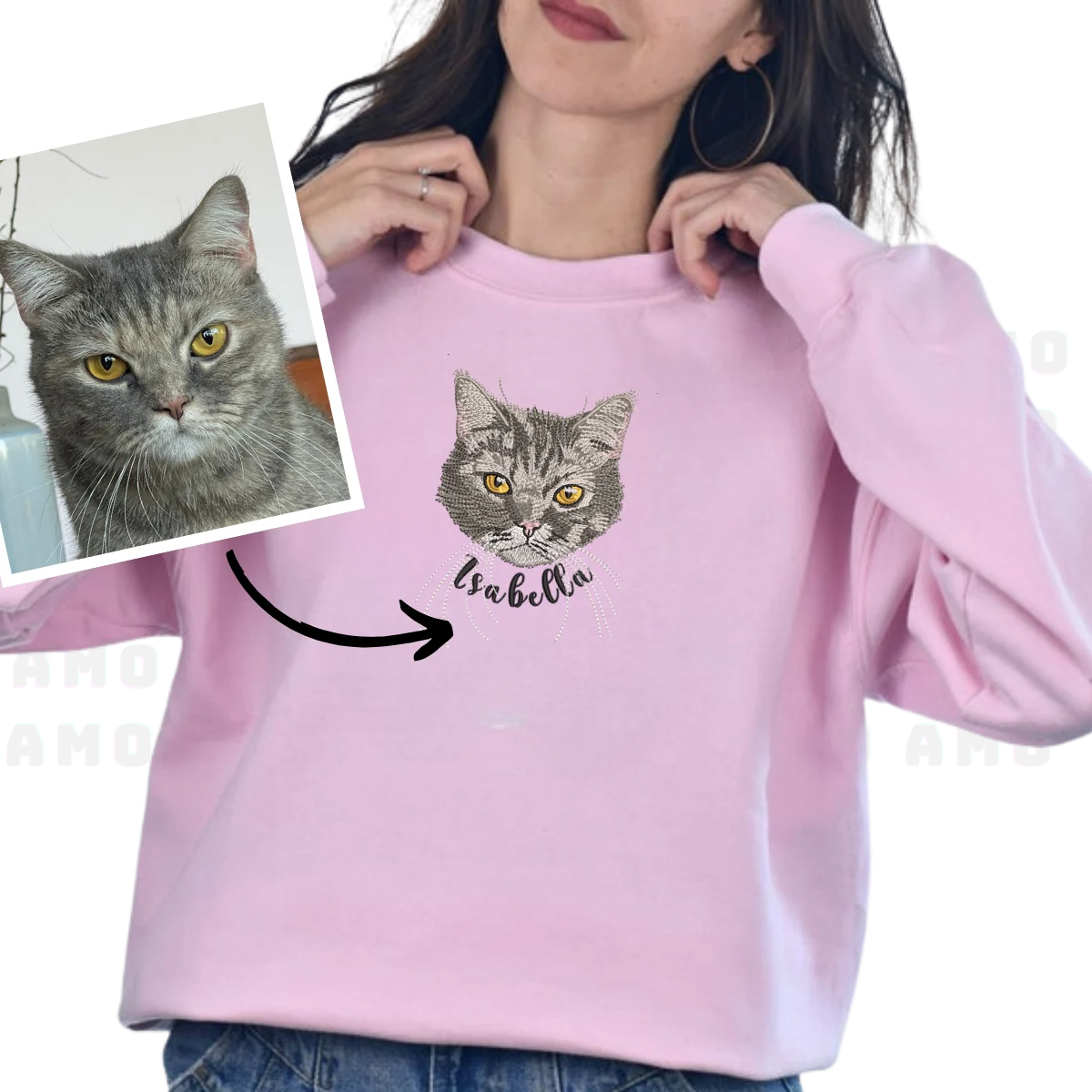 personalized pet sweater embroidered dog cat bunny