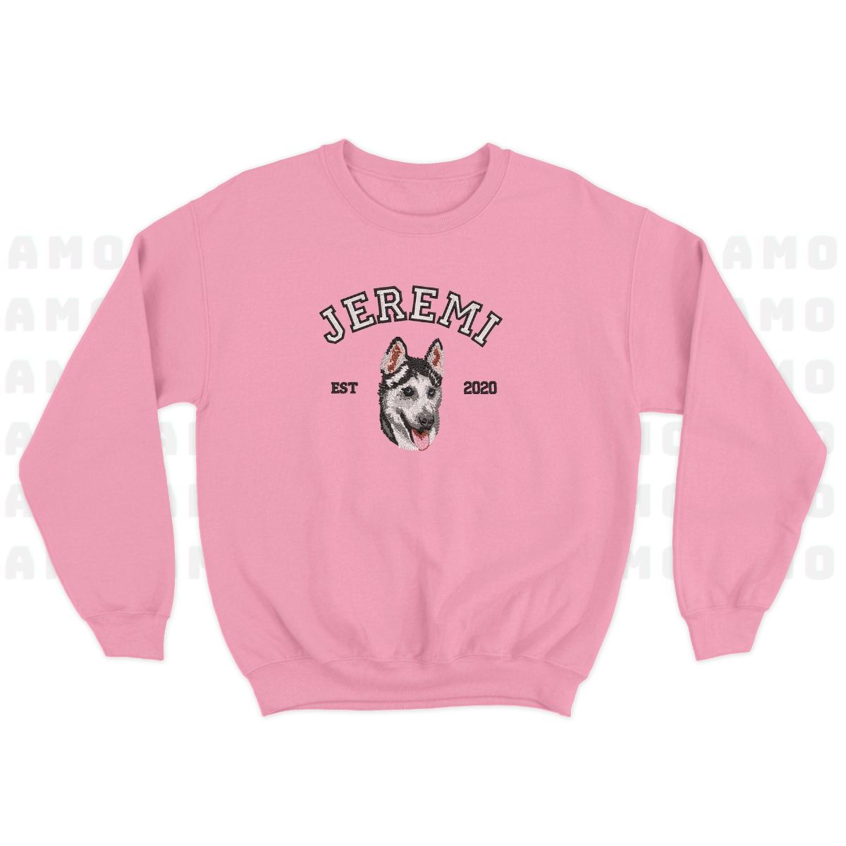 pet face embroidery sweater with name