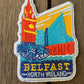 Belfast Northern Ireland Embroidered Travel Patch: Iron-On/Sew-On Applique for Backpacks & Flags