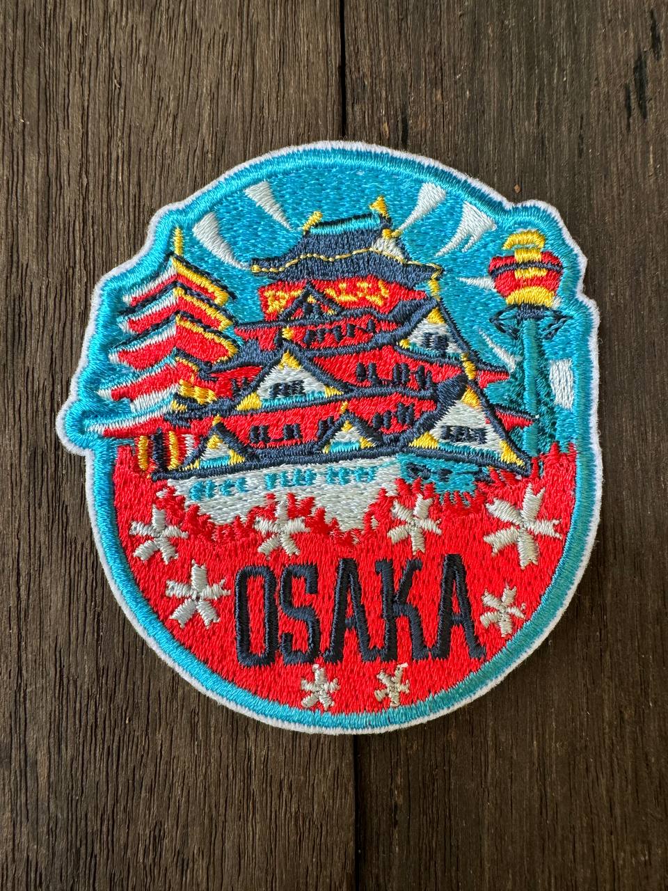 Osaka Japan Embroidered Travel Patch Iron-On/Sew-On