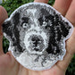 Landseer Dog Portrait Patch Embroidered Patch – Iron On / Sew On 🧵