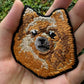Pomeranian Dog Portrait Patch Embroidered Patch – Iron On / Sew On 🧵
