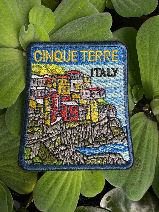 Cinque Terre Travel Embroidered Patch – Iron On / Sew On 🧵