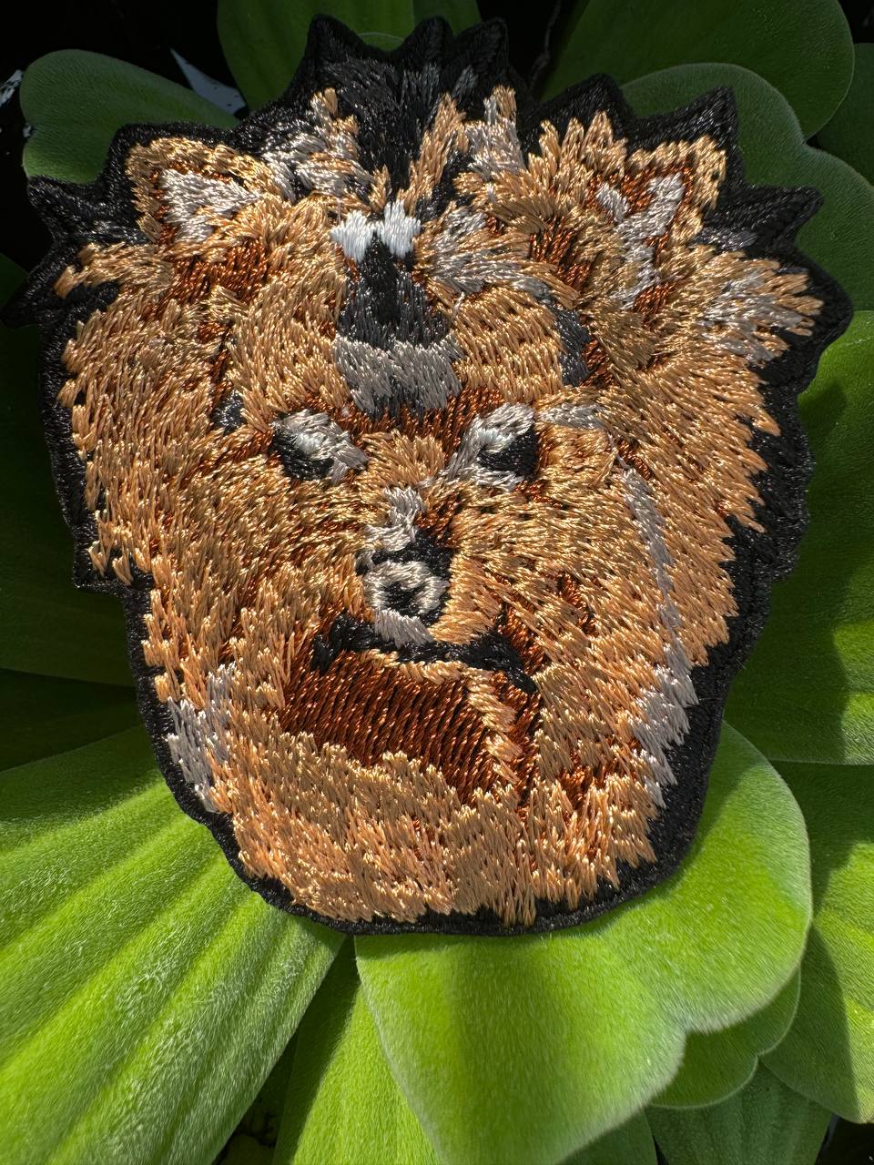 Yorkshire Terrier Dog Portrait Patch Embroidered Patch – Iron On / Sew On 🧵