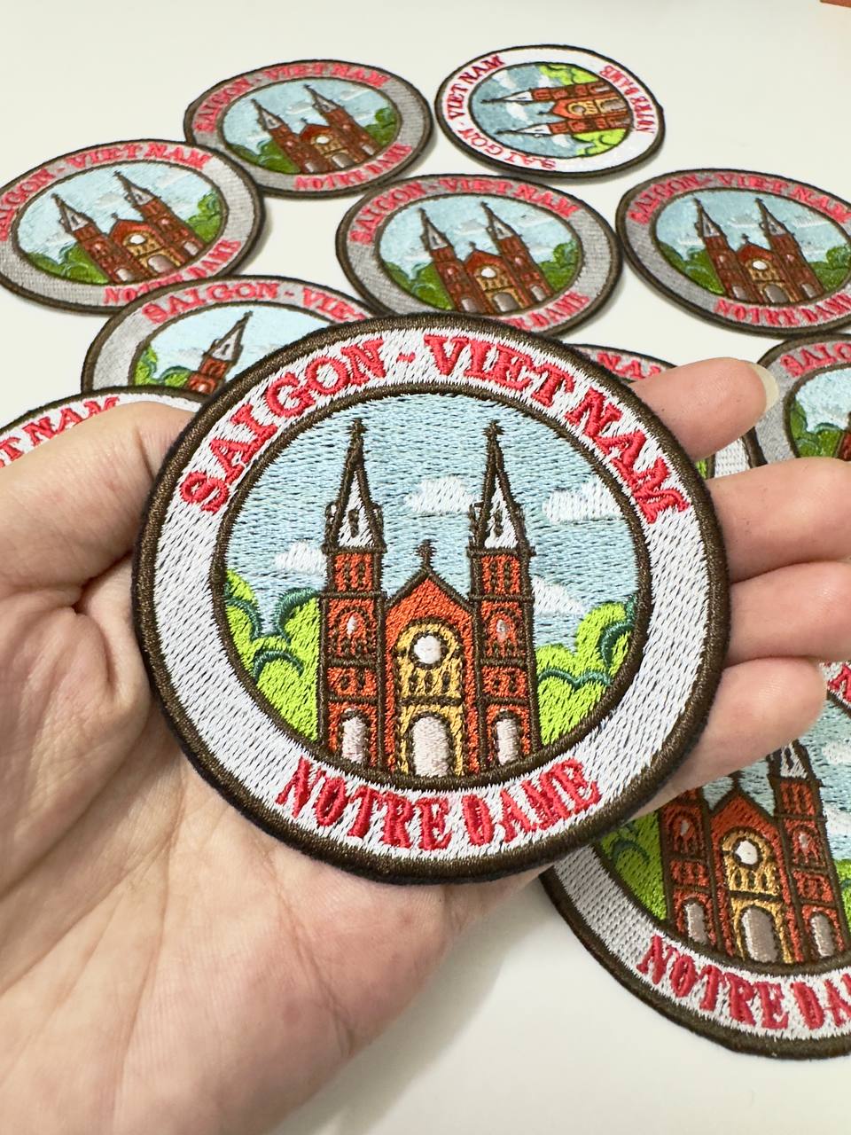 Notre Dame Saigon Patch: Vietnam Travel Souvenir Embroidered Appliqué