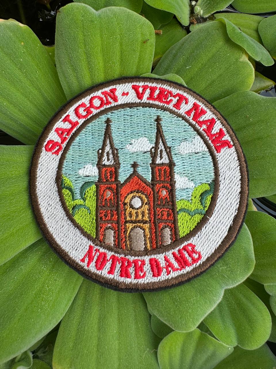 Notre Dame Saigon Patch: Vietnam Travel Souvenir Embroidered Appliqué
