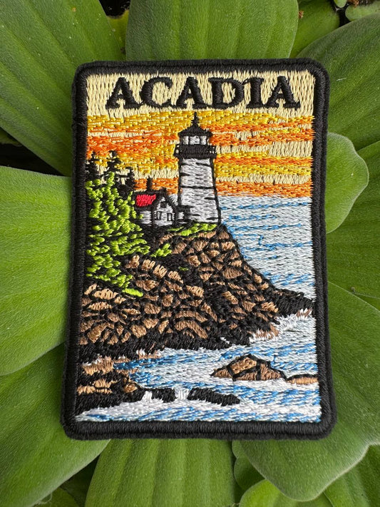 Acadia Travel Embroidered Patch – Iron On / Sew On 🧵