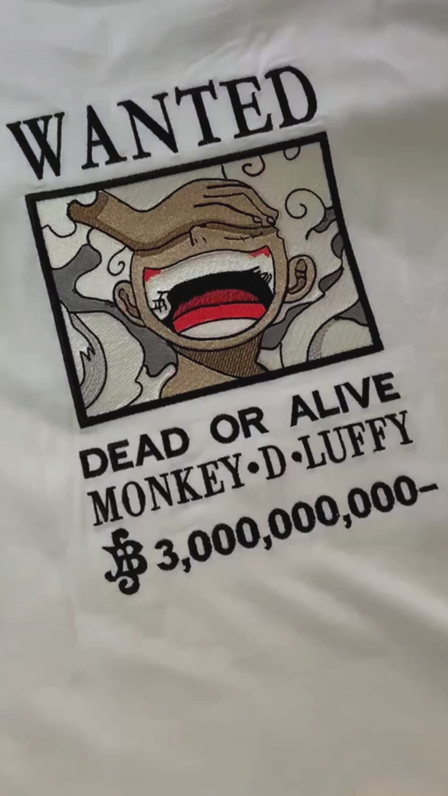 One Piece anime shirt with detailed thread work