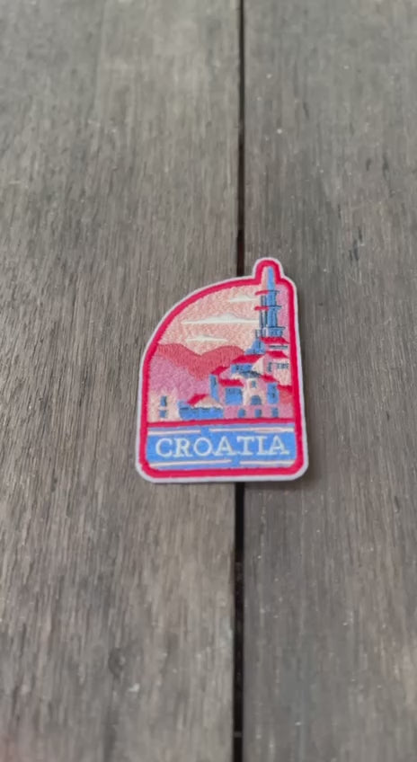 Croatia Travel Embroidered Patch | Iron-On or Sew-On Patch