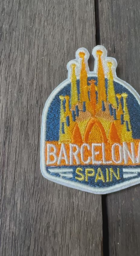 Barcelona Travel Embroidered Patch