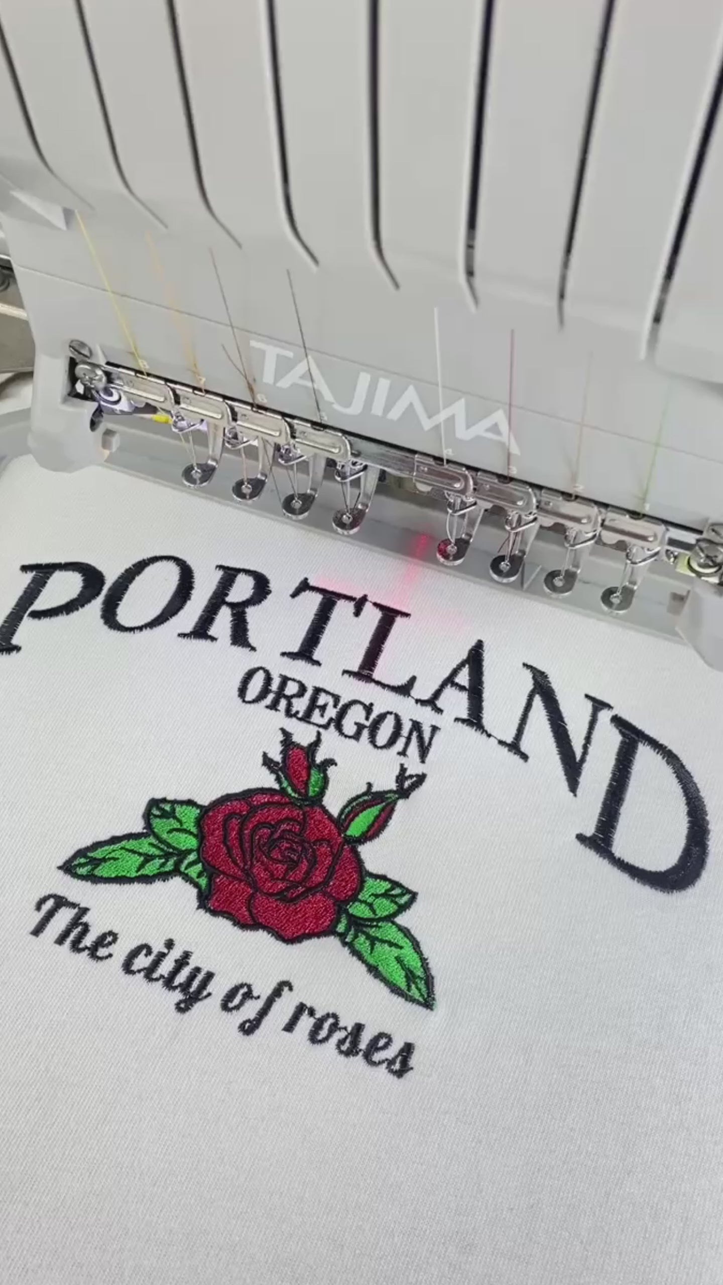 Portland Oregon The city of roses Embroidered Sweatshirts